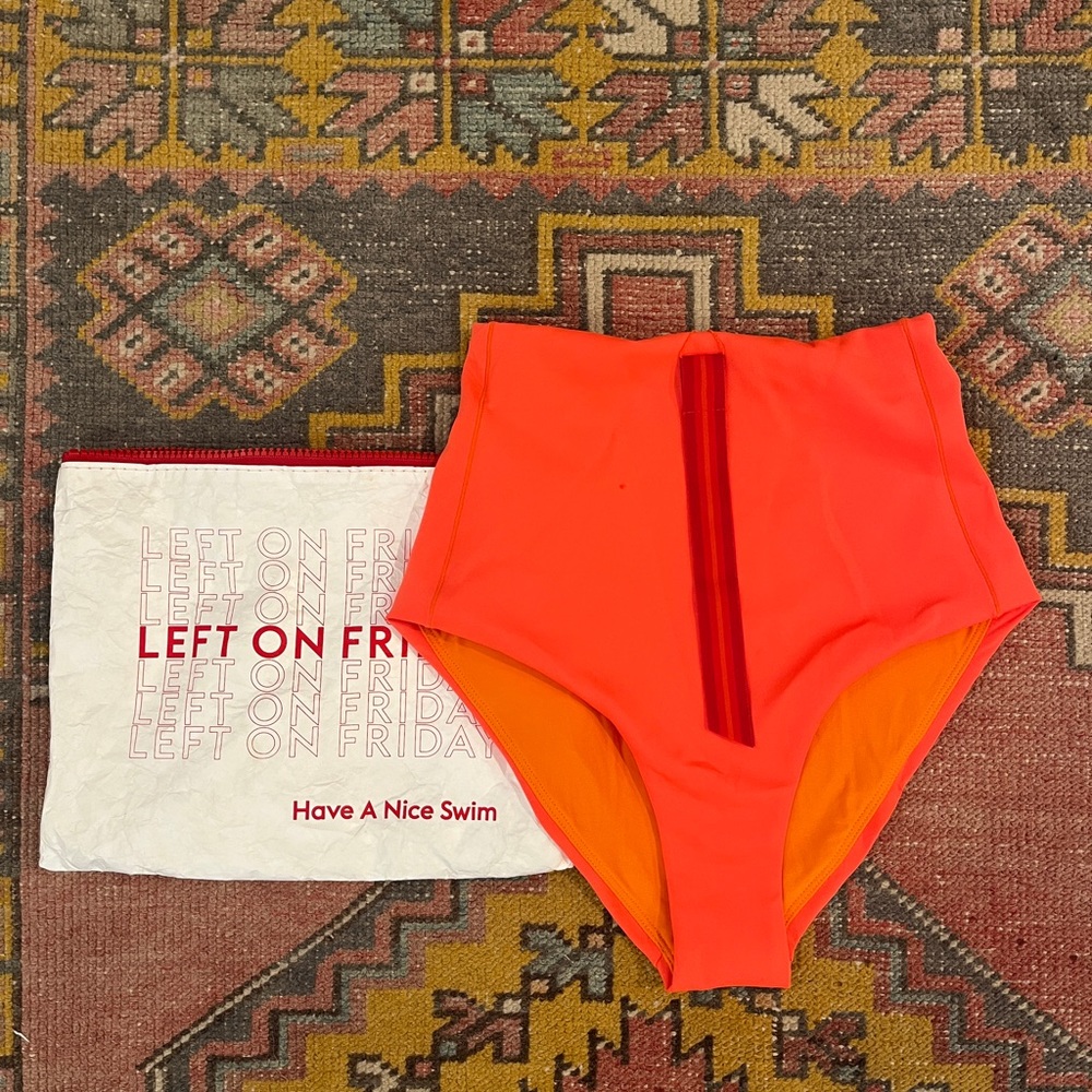 NWT Left of Friday Hi Tide Bottom in color Aperol, size small.